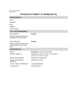 Witness Statement Form 163