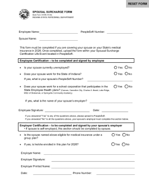 Spousal Surcharge Form