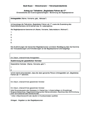 Begleitetes Fahren ab 17 Application