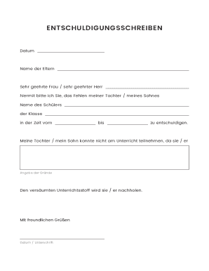 Student Absence Excuse Letter