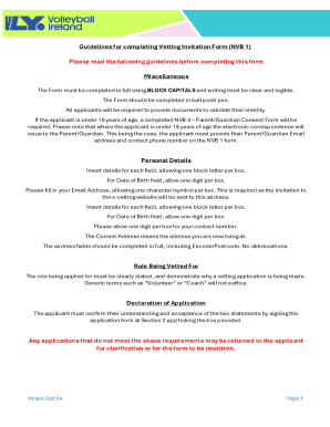 Vetting Invitation Form NVB 1