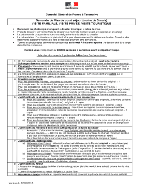 Demande de Visa de court séjour