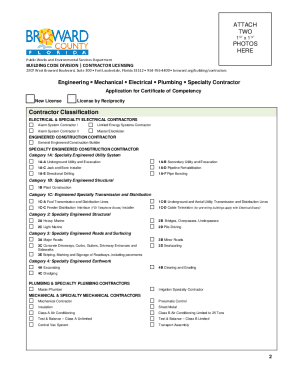 Florida Contractor License Application