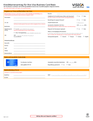 Visa Business Card Basic Application