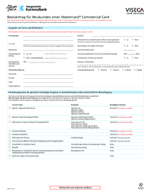 Mastercard® Commercial Card Application Form