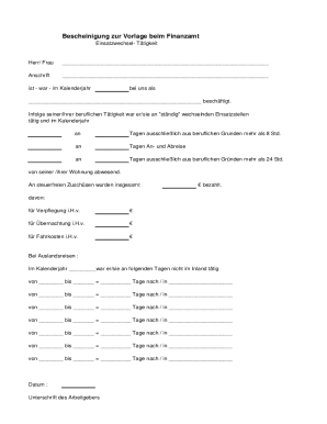 German Tax Certificate for Employer