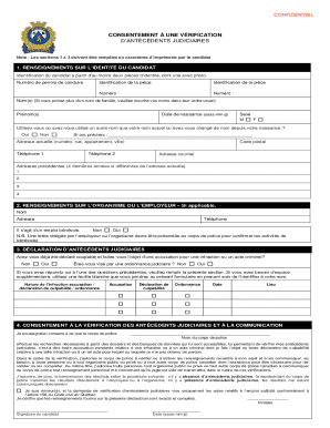 Consent to Criminal Record Verification
