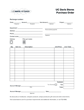 UC Davis Purchase Order