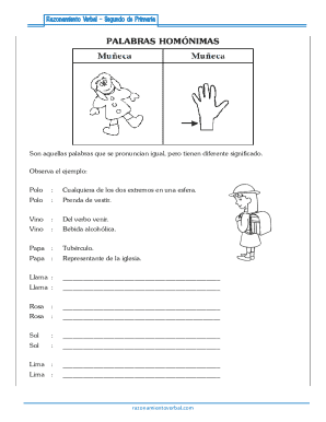 Homonyms Worksheet