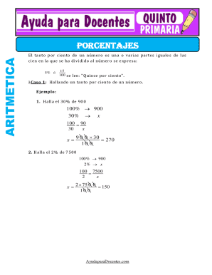 Percentage Calculation Worksheet