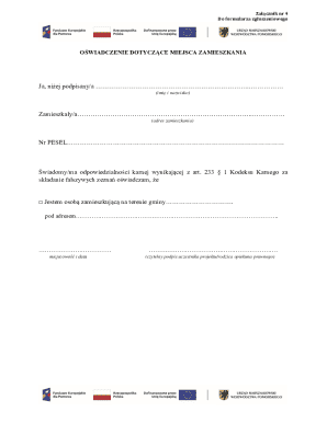 Residence Affidavit
