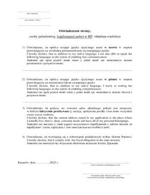 Poland Residence Permit Declaration