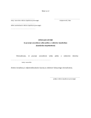 Parental Declaration Form