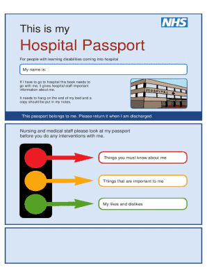 Hospital Passport for Learning Disabilities