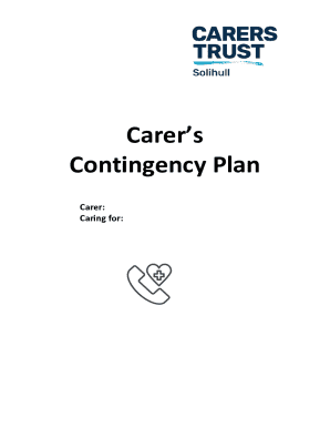 Carer’s Contingency Plan