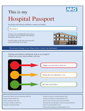 Hospital Passport for Learning Disabilities