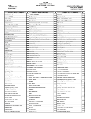 Online Training Enrollment Form