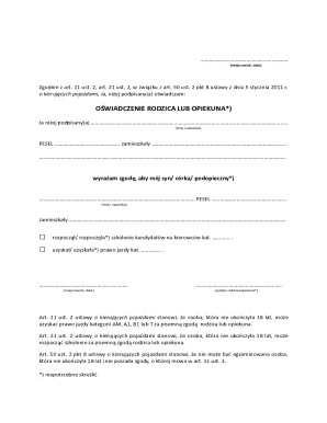 Parental Consent for Driver's License