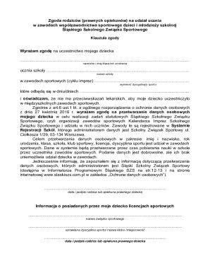 Parental Consent for School Sports Competition