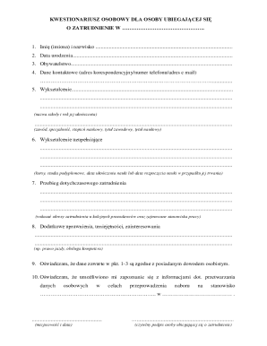 Job Application Form