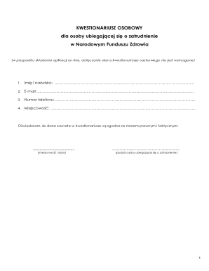 Kwestionariuszy Osobowy