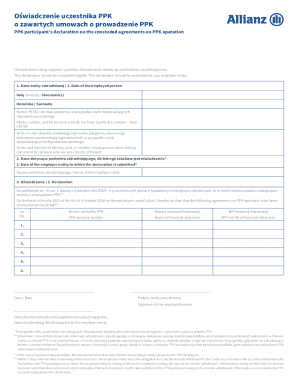 PPK Participant Declaration on Agreements