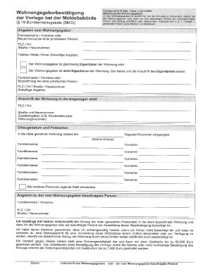 German Tenant Registration Confirmation