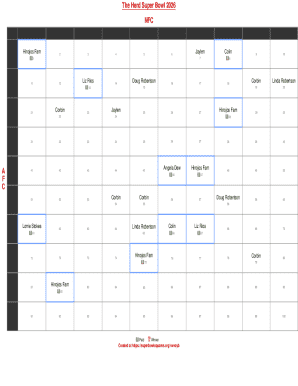 Super Bowl 2026 Pool Form