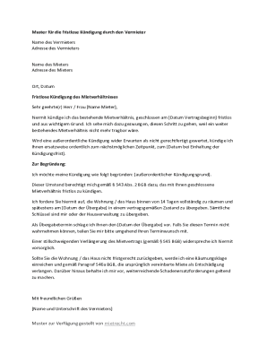 Fristlose Kündigung durch den Vermieter