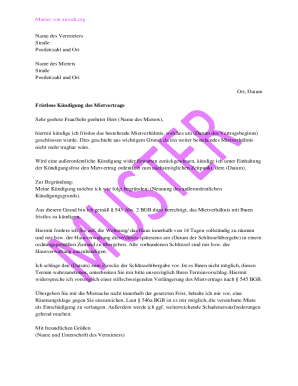 Fristlose Kündigung des Mietvertrags