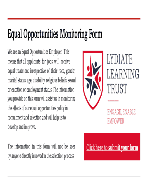 Equal Opportunities Monitoring Form