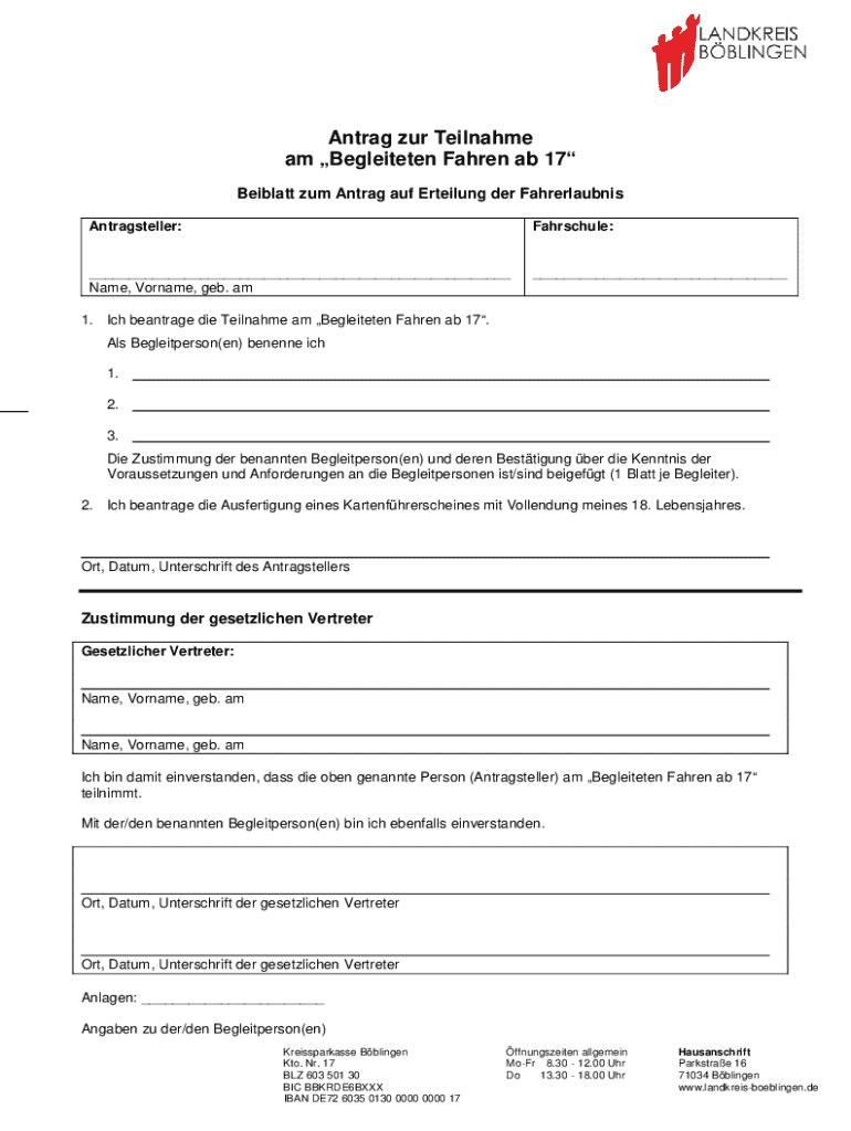 Prfbescheinigung Begleitetes Fahren