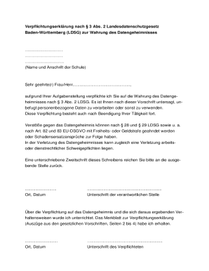Data Privacy Confidentiality Commitment Form