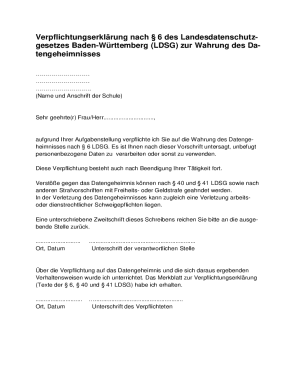 Data Privacy Confidentiality Commitment Form