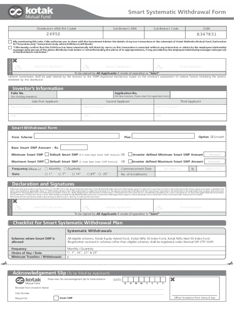 Iob Withdrawal Form.pdf Smart Systematic Withdrawal Form - Blank Fillable Template | Fill Out ...