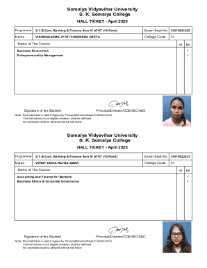 Hall Ticket