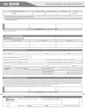 Smart Systematic Transfer Plan Form