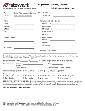Request for Policy Approval