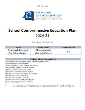 School Comprehensive Education Plan