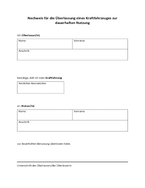 Vehicle Usage Confirmation Form