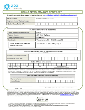 SEPA Direct Debit Revocation Form