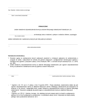 Polish School Enrollment Consent Form