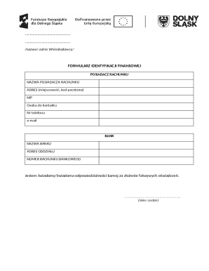 Financial Identification Form