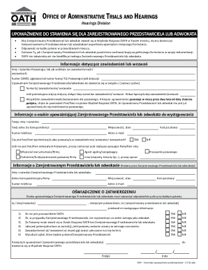 OATH Representative Authorization Form