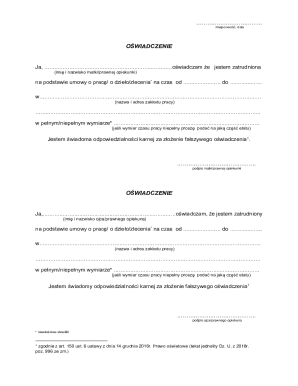 Employment Verification Declaration