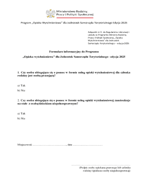 Opieka Wytchnieniowa Form 2025