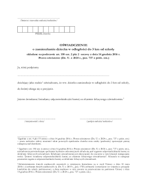 Polish School Attendance Declaration