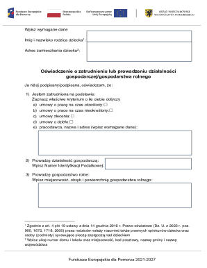 Parent Employment Declaration Form