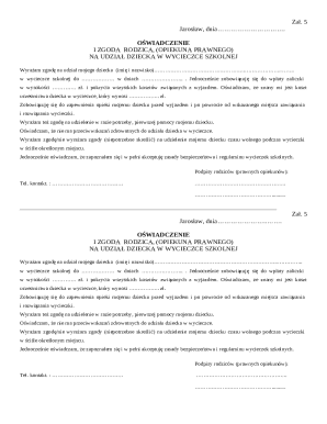 Parental Consent Form for School Trip