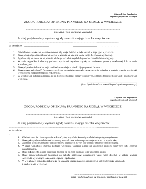 School Trip Parental Consent Form